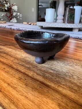 Rustic Jewelry Dish Pottery Bowl Salt Pepper Pinch Bowl Artisan Pet Dish